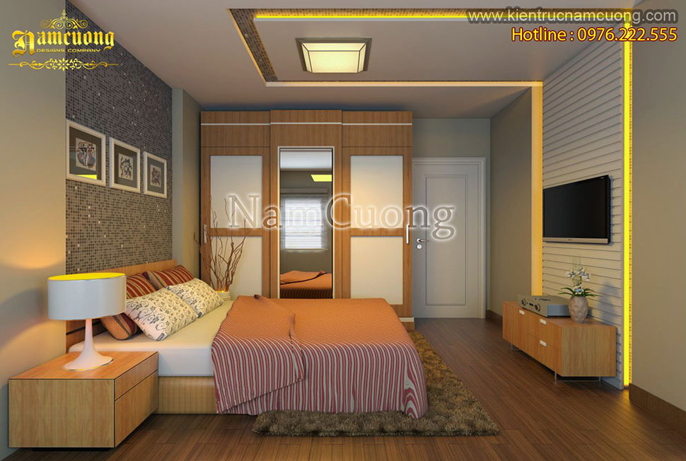 Mẫu thiết kế phòng ngủ hiện đại, trẻ trung tại Hải Phòng - NTNHD 017