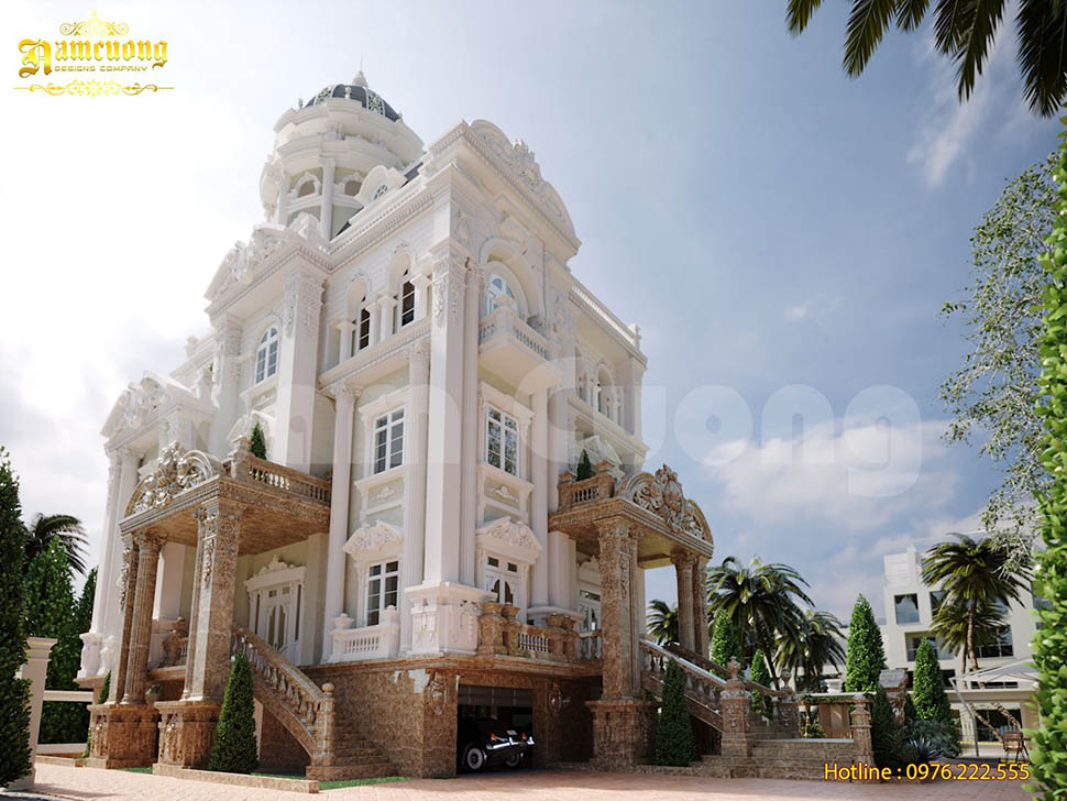 Kiến trúc cổ điển-Biệt thự lâu đài 4 tầng 2 mặt tiền tại Ninh Bình