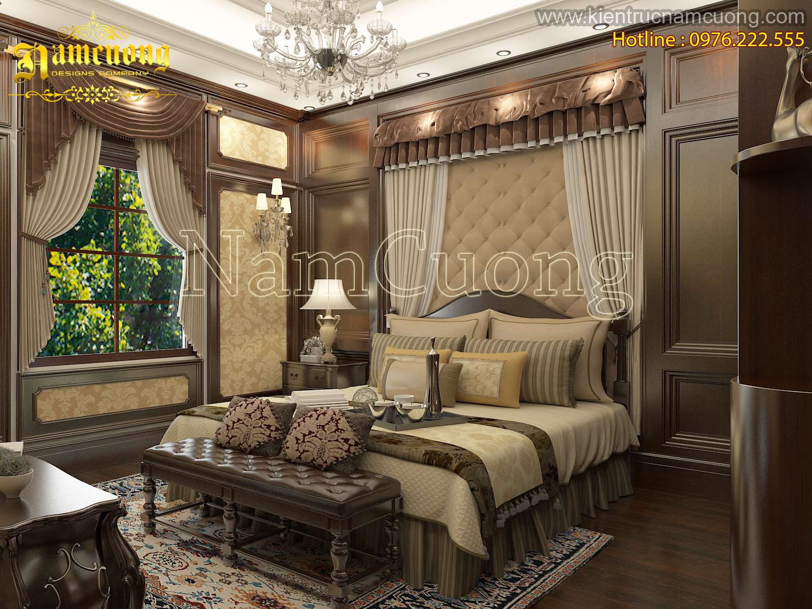 Những mẫu phòng ngủ đẹp mang phong cách tân cổ điển của NCDC