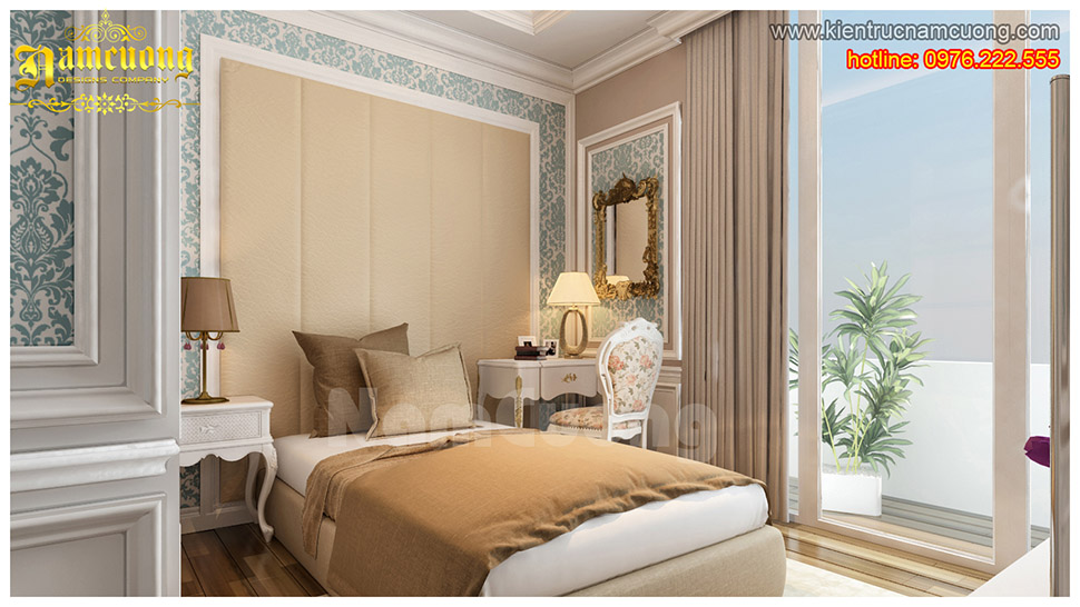 Thiết kế nội thất phòng ngủ tân cổ điển ấn tượng tại Hải Phòng - NTNTCD 019