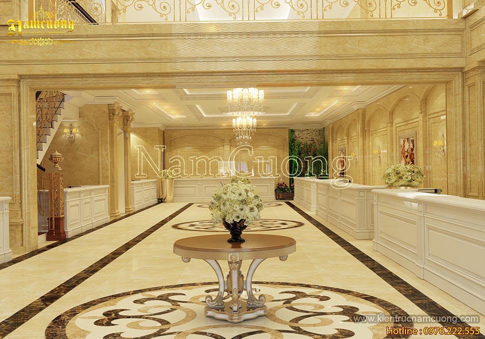Tổng hợp những mẫu sảnh khách sạn đẹp của NCDC mang phong cách cổ điển