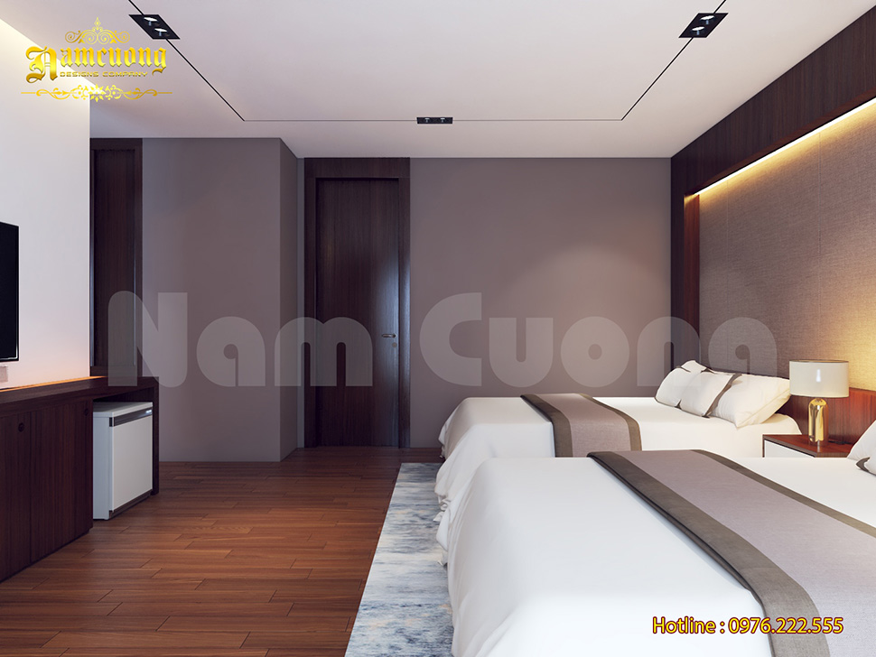 Thiết kế nội thất phòng ngủ khách sạn hiện đại
