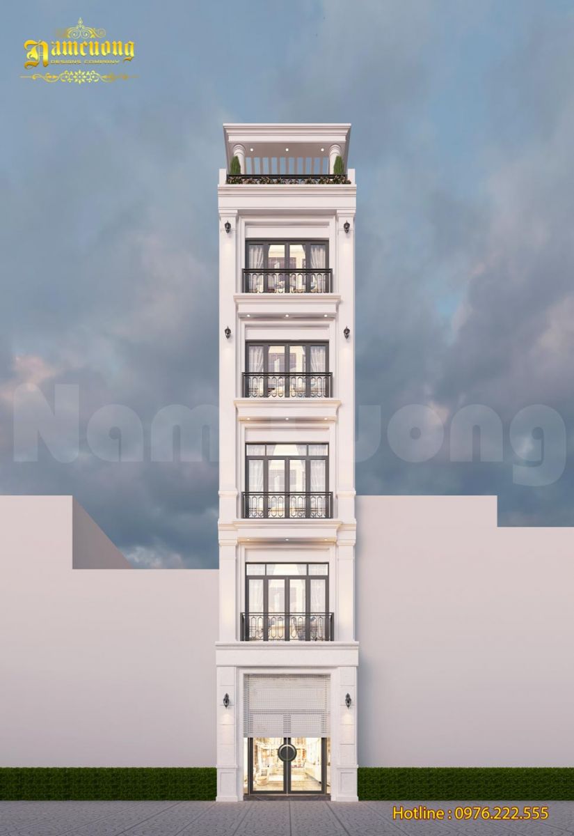Mẫu thiết kế nhà phố 5 tầng 1 tum tại Hà Nội được yêu thích nhất năm 2023