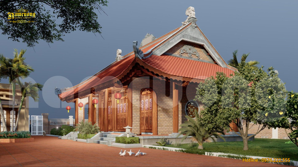 Mẫu thiết kế nhà thờ họ 3 gian tại Thanh Hóa mang đậm nét truyền thống