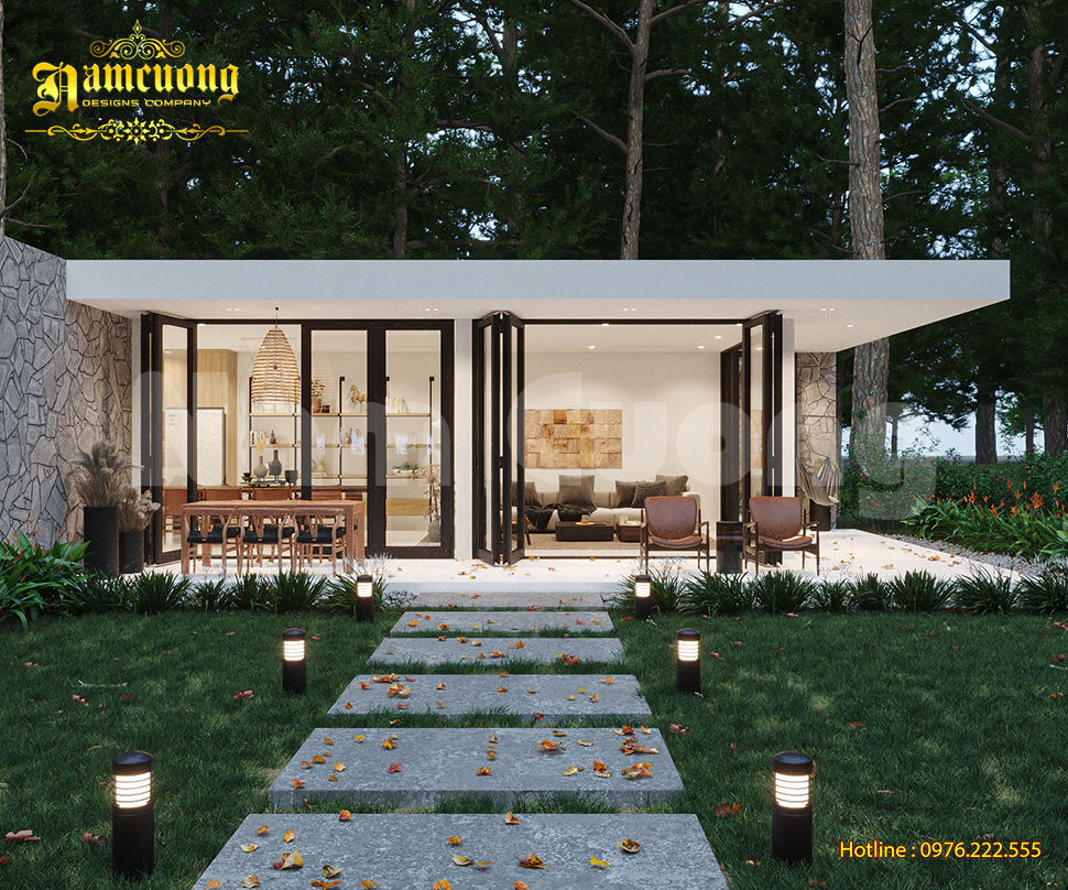 Thiết kế nhà vườn hiện đại 2 phòng ngủ tại Quảng Bình