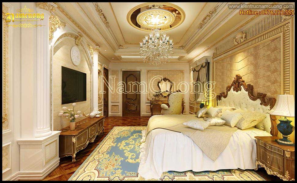 nội thất phòng ngủ cổ điển hoàng gia