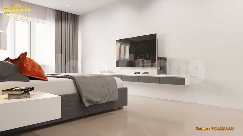 thiết kế phòng ngủ 25m2 hiện đại