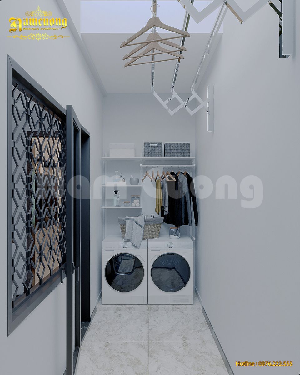 thiết kế phòng giặt phơi 