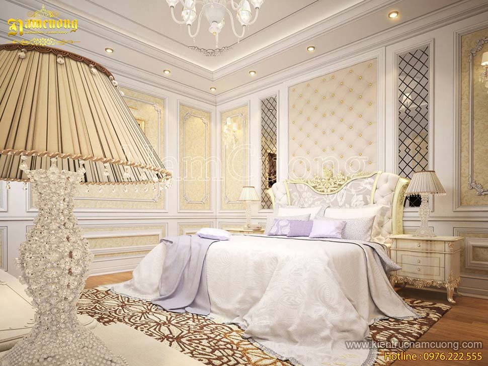 thiết kế phòng ngủ màu trắng