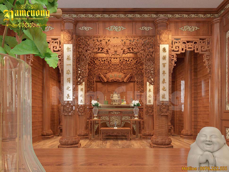 nội thất phòng thờ gỗ tự nhiên