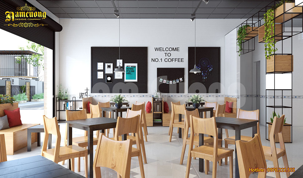 nội thất quán cafe hiện đại