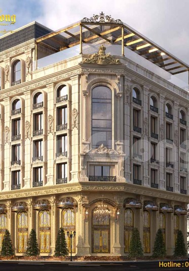 Mẫu thiết kế 3D khách sạn cổ điển tạo ấn tượng cho việc kinh doanh 