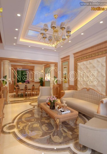 Thiết kế nội thất nhà ống phong cách tân cổ điển tại Quảng Ninh - NTBTCD 035
