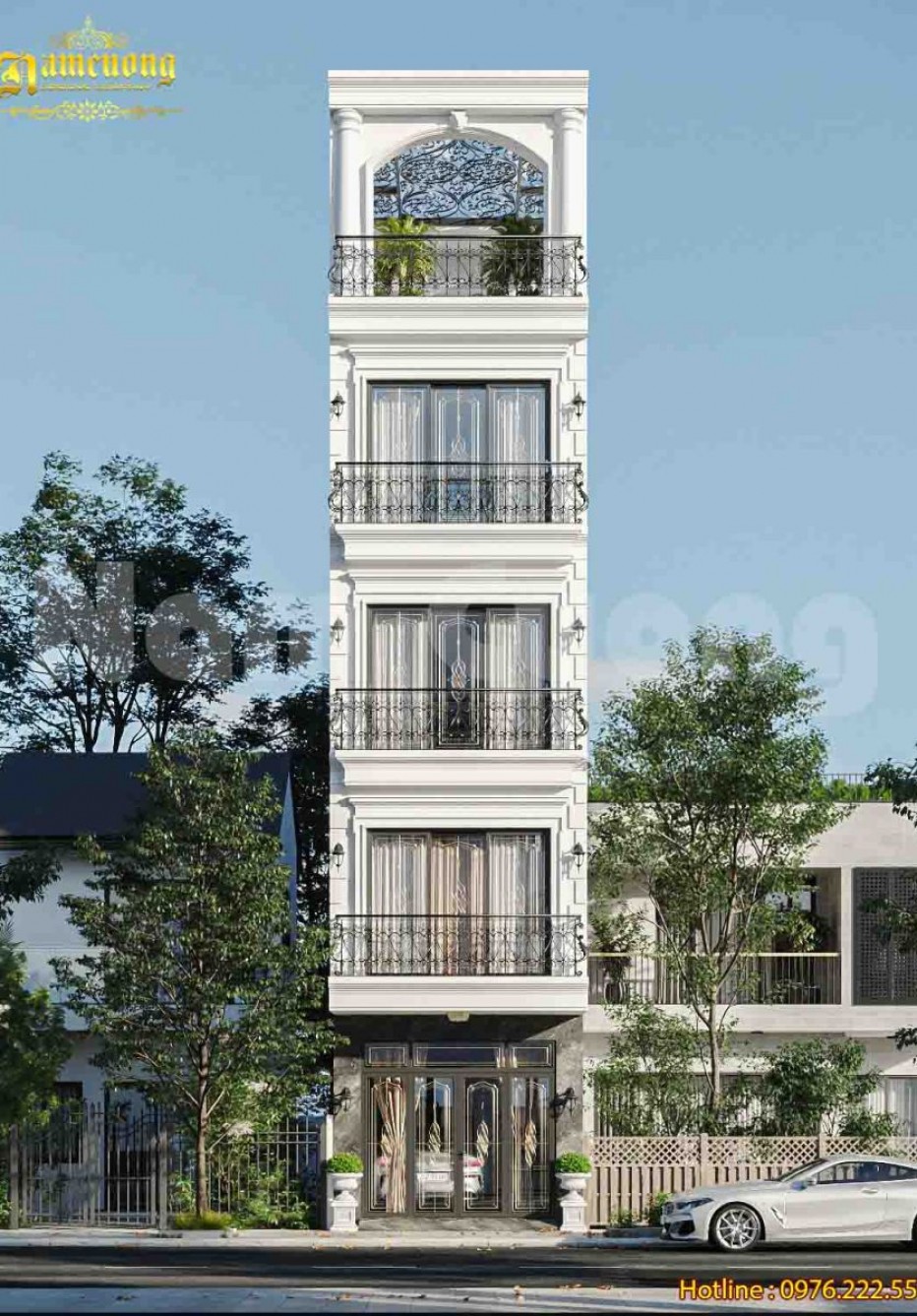 Thiết kế nhà phố 5 tầng 4x20m tại Hải Phòng - CĐT anh Khoa