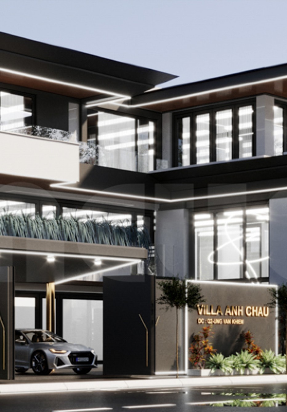 Hút mắt với mẫu thiết kế biệt thự hiện đại 3 tầng đẹp tại Thanh Hóa